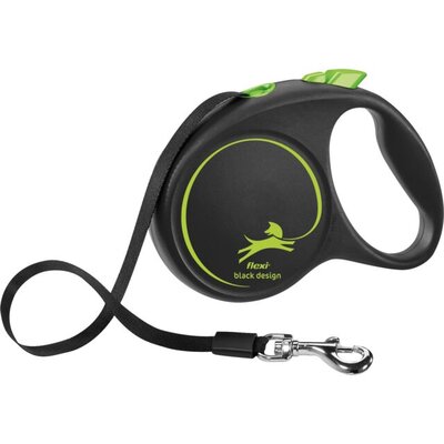 Povodac za pse do 25kg Flexi Black Design 5m balck/green TRIXIE 12364