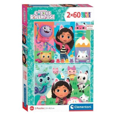 Clementoni puzla 2x60 Gabby's Dollhouse