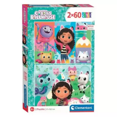 Clementoni puzla 2x60 Gabby's Dollhouse