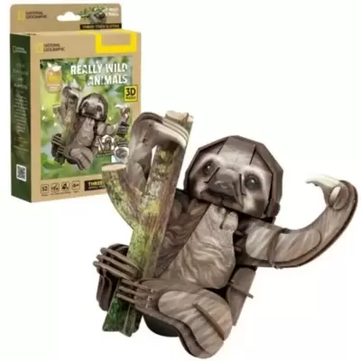 CubicFun 3D Puzzla Lenjivac National Geographic, 62 dela