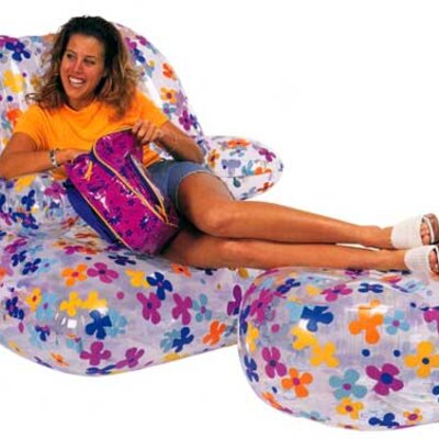 Intex - Moć cveća - vazdušna fotelja i tabure (68517)