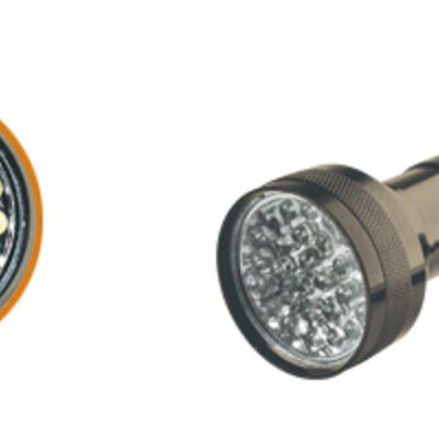 Metalna LED baterijska lampa sa 28 dioda