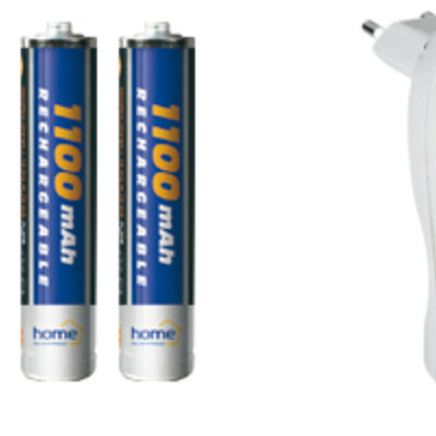 Punjač za baterije za 4 punjive baterije AAA 1100 mAh