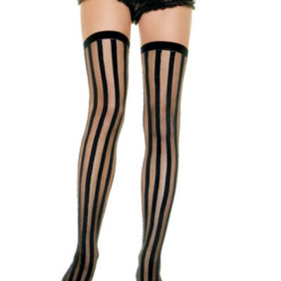 Crne samostojeće čarape 9209