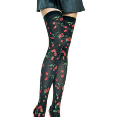 Čarape sa printom trešnjica 