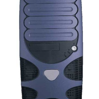 GAMING BOMB BLACK/BLUE, W/ TRANSPARENT SIDE DOOR