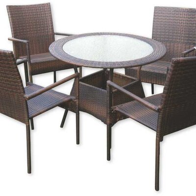 Garnitura Od Wicker Ratana Sto + 4 Stolice - Torino