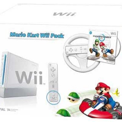 Nintendo Wii + Wii Mario Kart + Wii Volan + Remote Plus