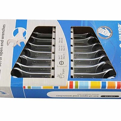 UNIOR Garnitura dvostr. viljuškastih ključeva 110/2-8CS, 6-22mm 8 del. hromirani, mat, 602846 845459