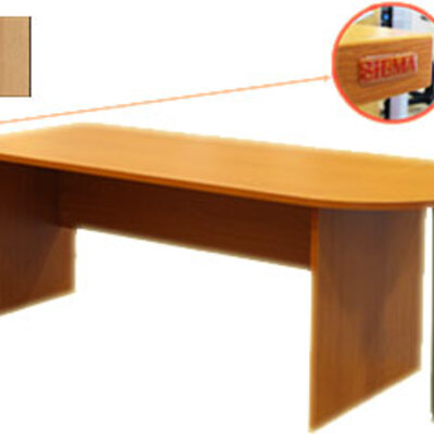 Sigma kancelarijski sto sa stranicama od univera i polukružnim dodatkom u boji bukve