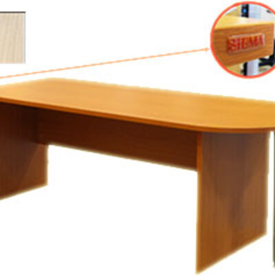 Sigma kancelarijski sto sa stranicama od univera i polukružnim dodatkom u boji javora