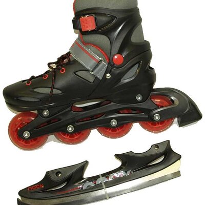 Rock Klizaljke i Roleri 2 u 1 Broj 30 - 33 Crvene  18-440