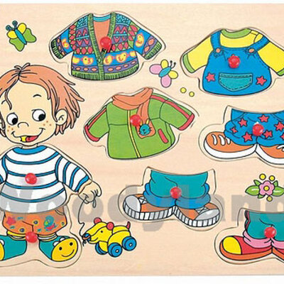 WoodyLand Drvena Slagalica Obuci Sebastiana 90320