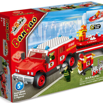BanBao Vatrogasni Džip i Čamac 8304