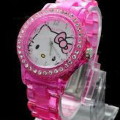Hello Kitty Ručni časovnik 5706 clear pink