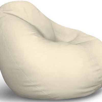 Fotelja Od Eko Kože Lazy Bag Bela L