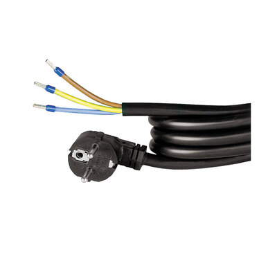 Priključni kabl 16 A, H05RR-F 3G2,5, 2 m, crni 