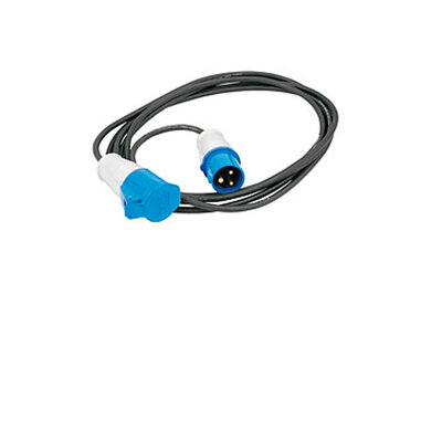 Produžni kabl s utikačem i natikačem CEE 250V H05VV-F, 10 m, crni