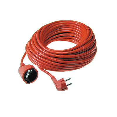 Produžni kabl s utikačem i natikačem šuko 16A 25m narandž.