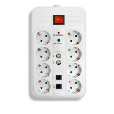 Osmostruka utičnica s prednap. i zaštitom od preopterećenja 3 m