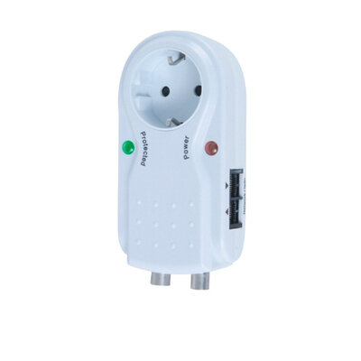 Utičnica 16 A s prednap. zaštitom za telefon, mrežu, ISDN i TV