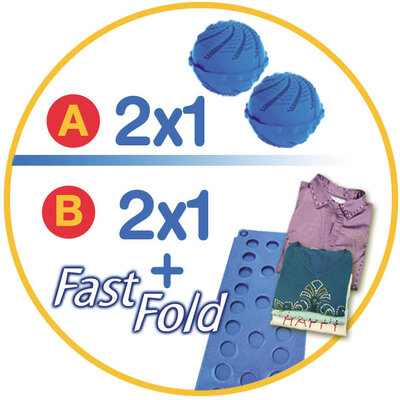 2 Eko kugle za pranje veša + Podloga za sklapanje garderoba