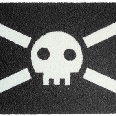 Kikkerland Otirač Jolly Roger Black DM09