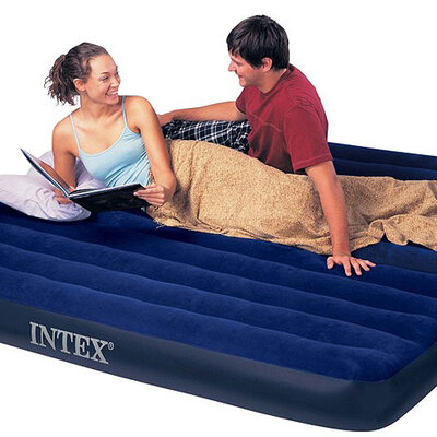 Intex krevet na naduvavanje - 183 x 203 x 22 cm + Pumpa DC 12V