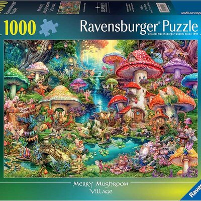 Puzzle 1000 delova Veselo selo pečuraka Ejmi Stjuart Ravensburger 12001258