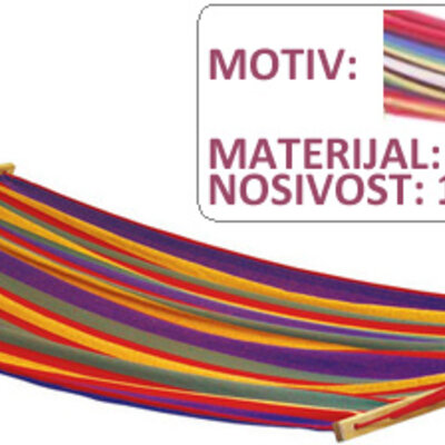 Ležaljka za ljuljanje multikolor pamuk - drvo 0830000