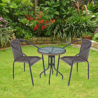 Garnitura od wicker ratana Fidel 2 - 2 stolice i stočić