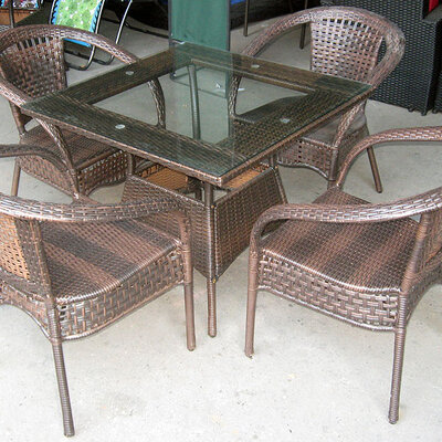 Garnitura od Wicker-a Monarch - 4 stolice + sto