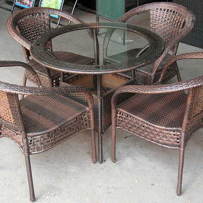 Garnitura od Wicker-a Positivo  - 4 stolice + sto