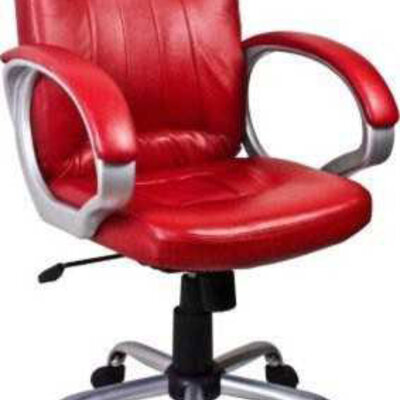 Kožna Radna Fotelja Noeud Crvena - eko