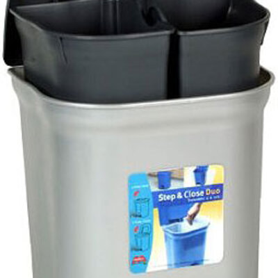 Kanta Za Smeće Sa 2 Komore Za Razdvajanje Otpadaka + Papučica Otvori / Zatvori OKT 1536