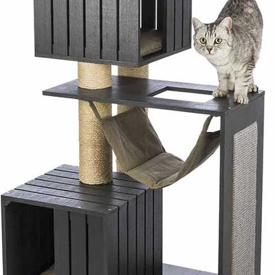 Drvena grebalica za mačke 123cm sa dve kućice Freia Be Nordic Trixie 44743