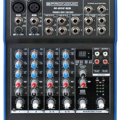 Pronomic M602FX - Mikseta sa 2 mono i 2 stereo kanala+ef.