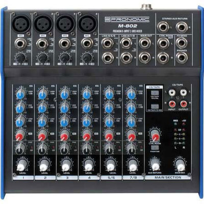 Pronomic M802 - Mikseta sa 4 mono i 2 stereo kanala