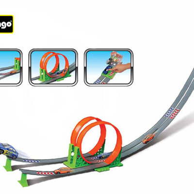 Bburago Dupla trkačka staza sa dva automobilčića Set Dual Loop BU30070
