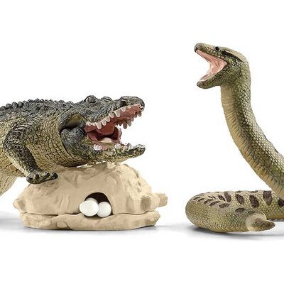 Schleich® Figure Divlje životinje Opasnost u močvari - aligator i anakonda 42559