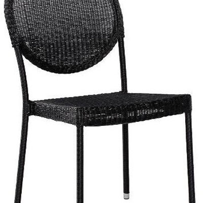 Stolica od Wicker Ratana Ginger Sidechair Charcoal Black