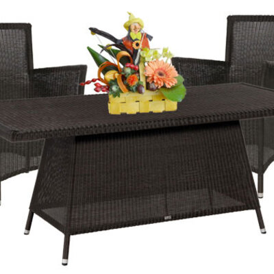 Garnitura Od PP Ratana Lucrezia Java Brown 4 Fotelje + Sto