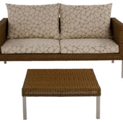 Lounge Set Oregano Cedar Brown - 2 Fotelje + Dvosed + Sto + Jastuci
