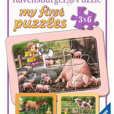 Ravensburger Moja prva puzzle slagalica 3x6 delova U poseti farmi 05679