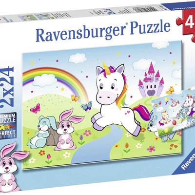 Ravensburger Puzzle slagalice 2x24 dela Bajka sa jednorogom 07828