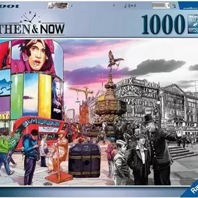 Puzzle slagalica 1000 komada Nekad i sad - Pikadili Cirkus Ravensburger 16570