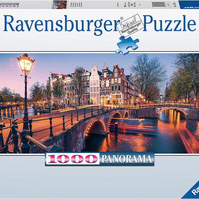 Ravensburger Puzzle slagalica Panorama - Veče u Amsterdamu 1000 komada 16752