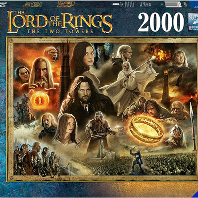 Puzzle slagalica za odrasle 2000 delova Gospodar prstenova - Dve kule Ravensburger 17294