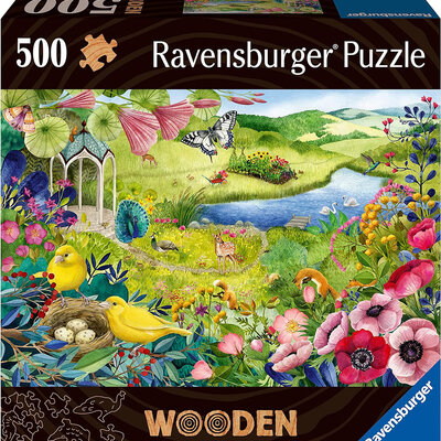 Drvene puzzle slagalica 500 delova za decu i odrasle Divlja bašta Ravensburger 17513