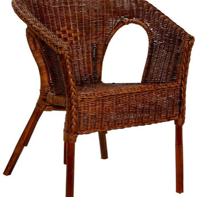 Fotelja od Prirodnog Ratana Fabion Brown